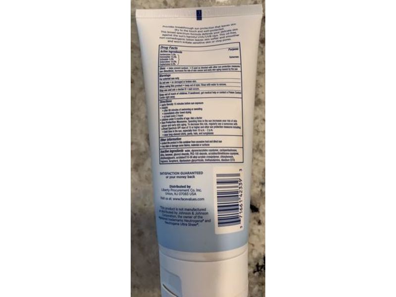 Face Values Ultra Light Sunscreen Lotion, SPF 100, 6 fl oz/177 mL