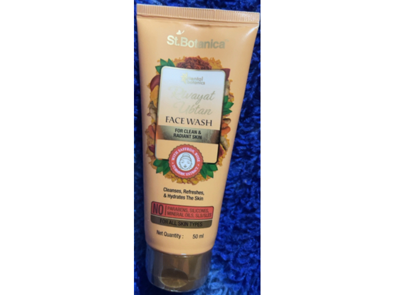 St.Botanica Rivayat Ubtan Face Wash, Saffron, Rose & Turmeric Extract, 50 mL