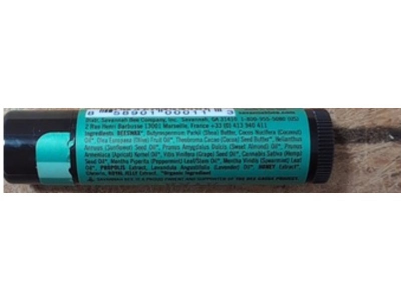Savannah Bee Company Lip Balm, Mint Julep, 0.15 oz/4.2 g