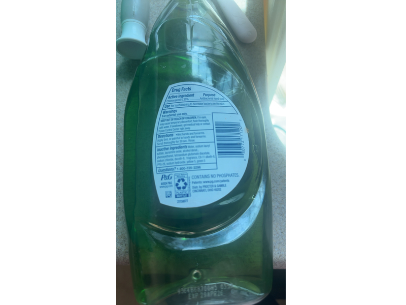 Dawn Antibacterial Dish Washing Soap, Apple Blossom, 30.8 fl oz/910 mL