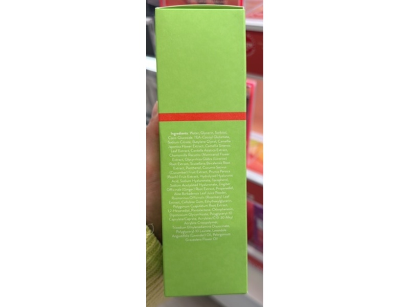 Peach & Lily Power Calm Hydrating Gel Cleanser, Chamomile, Cucumber Fruit & Cica, 6.76 oz/200 mL