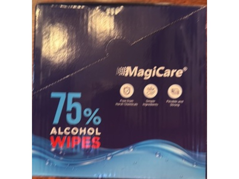 MagiCare 75% Alcohol Wipes, Large, 200 Count
