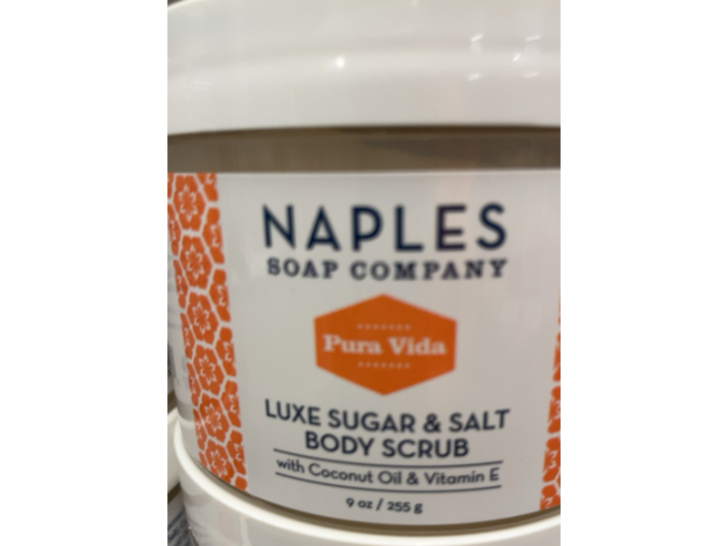 Naples Soap Company Pura Vida Body Scrub, Luxe Sugar & Salt, 9 oz/255 g
