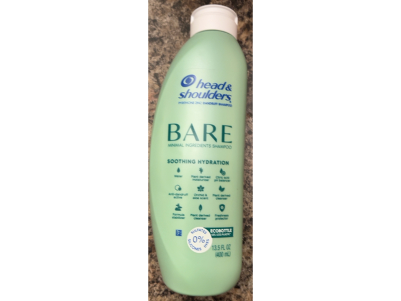 Head & Shoulders Bare Soothing Hydration Shampoo, 13.5 fl oz/400 mL