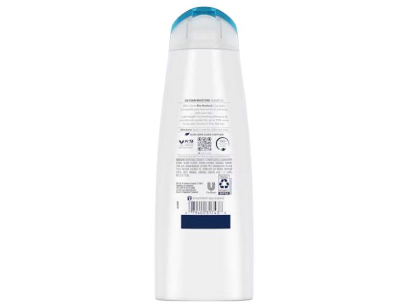 Dove Ultra Care Shampoo, Oxygen Moisture, 20.4 oz/603 mL