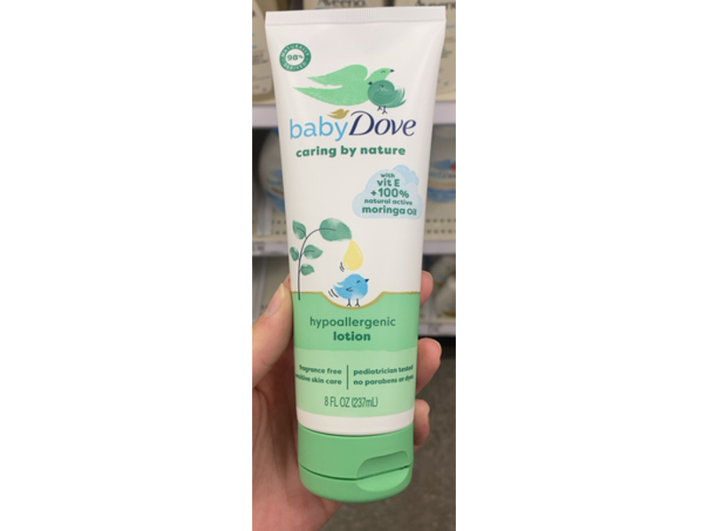 Baby Dove Caring By Nature Lotion, 8 fl oz/237 mL, Pack Of 2