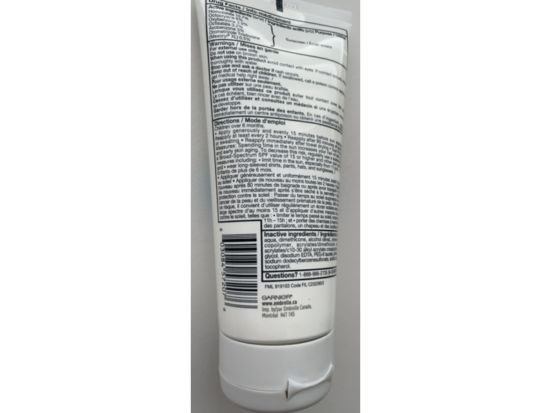 Garnier Ombrelle Sunscreen, SPF 45, 200 mL