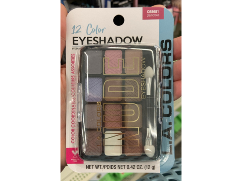 L.A. Colors Eyeshadow Palette, C68681 Glamorous, 0.42 oz/12 g