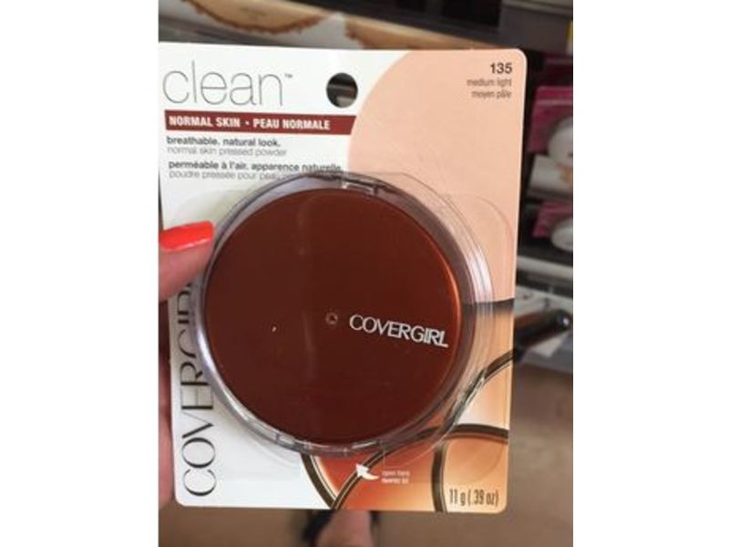 CoverGirl Clean Pressed Powder, 135 Medium Light, Pack Of 2