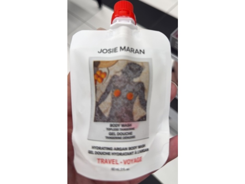 Josie Maran Hydrating Body Wash, Topless Tangerine, 2 fl oz/60 mL