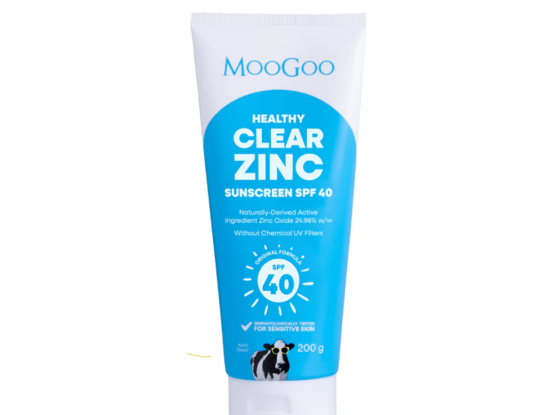MooGoo Clear Zinc Sunscreen, SPF 40, 200 g
