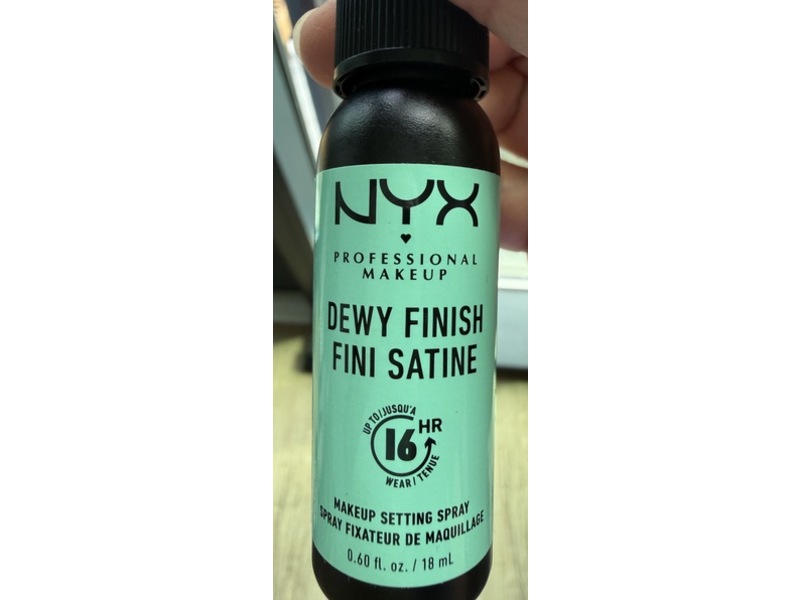 NYX Dewy Finish Makeup Setting Spray, 0.60 fl oz/18 mL