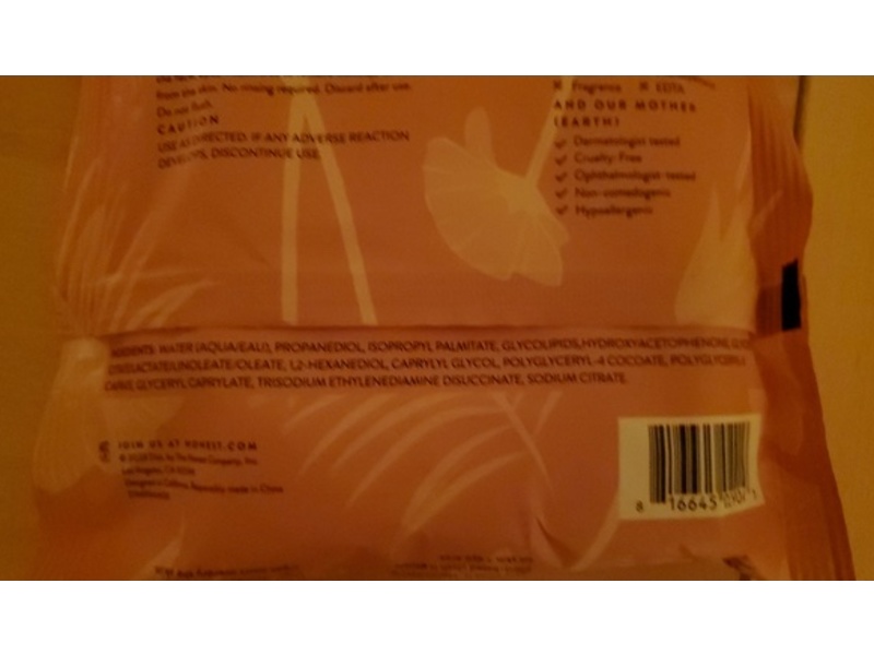 Honest Makeup Remover Facial Wipes, 30 Count