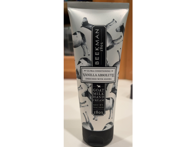 Beekman 1802 Goat Milk Hand Cream, Vanilla Absolute, Jojoba, 3.4 oz/100 mL