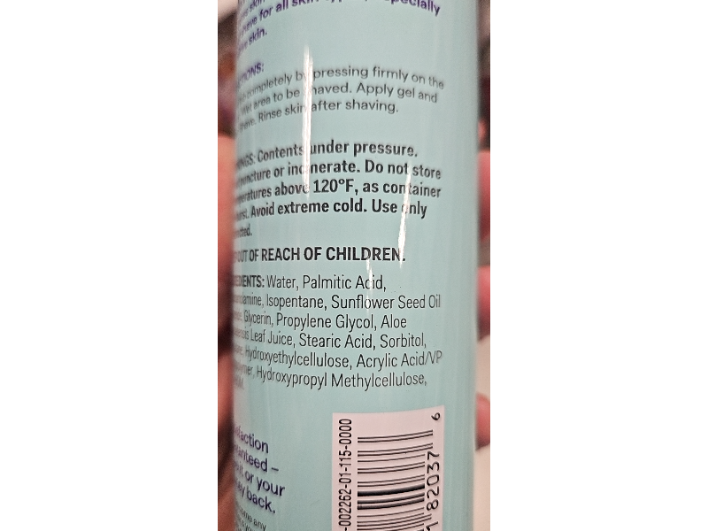 up&up Fragrance Free Shave Gel, 7 oz/198.4 g