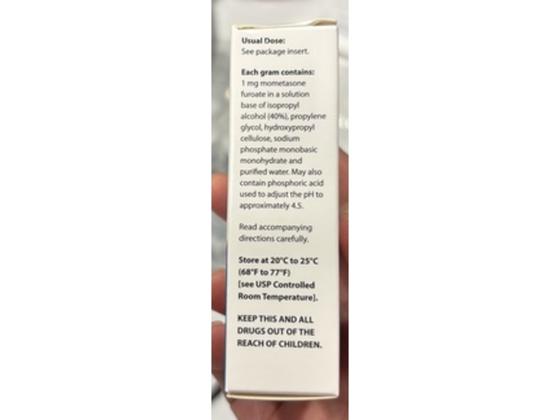 Mometasone Furoate Topical Solution 0.1%, 30 mL, Encube (Rx)