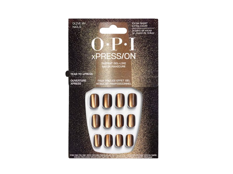 O.P.I xPression Extra Sort Press-On Nails, Olive My Nails, 30 Count