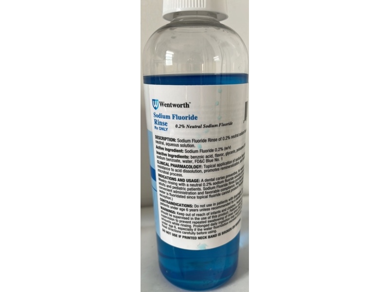 Sodium Fluoride Rinse, Cool Mint, 16 fl oz/473 mL, Wentworth (Rx)