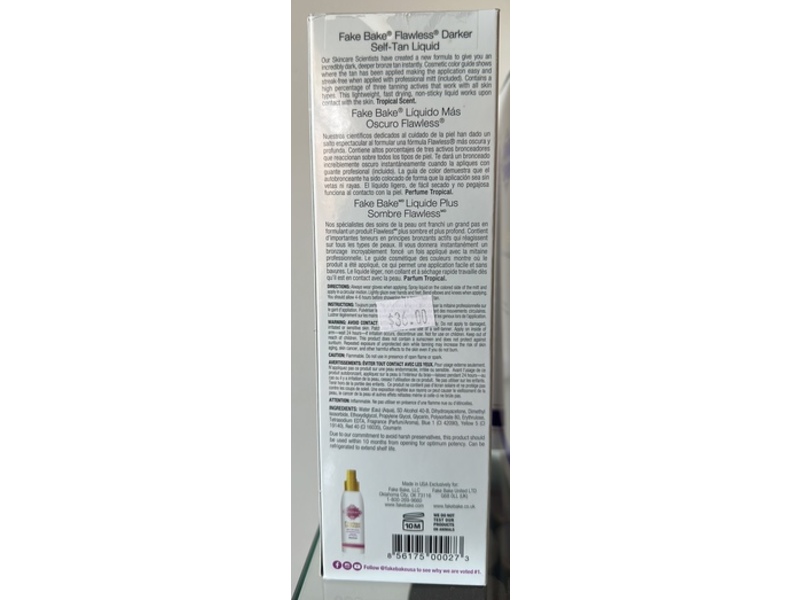 Fake Bake Self-Tan Liquid, Flawless Darker, 6 fl oz/177 mL