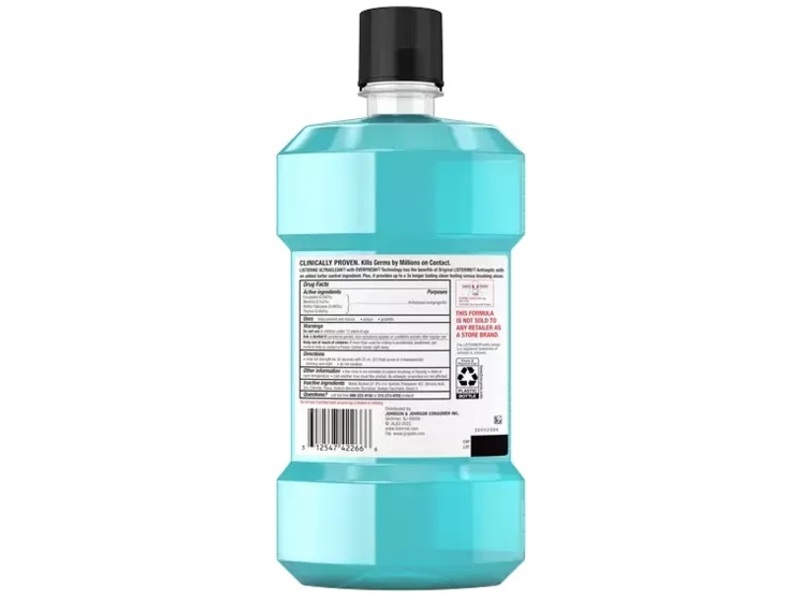 Listerine Ultraclean Mouthwash, Cool Mint, 500 ml