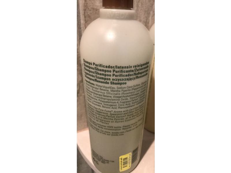 Aveda Purifying Shampoo, Rosemary Mint, 33.8 fl oz/1 L