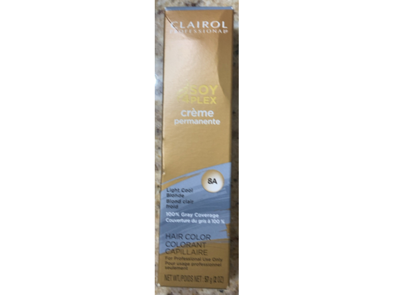 Clairol Professional Permanent Creme, 8a Light Cool Blonde, 2 oz/57 g