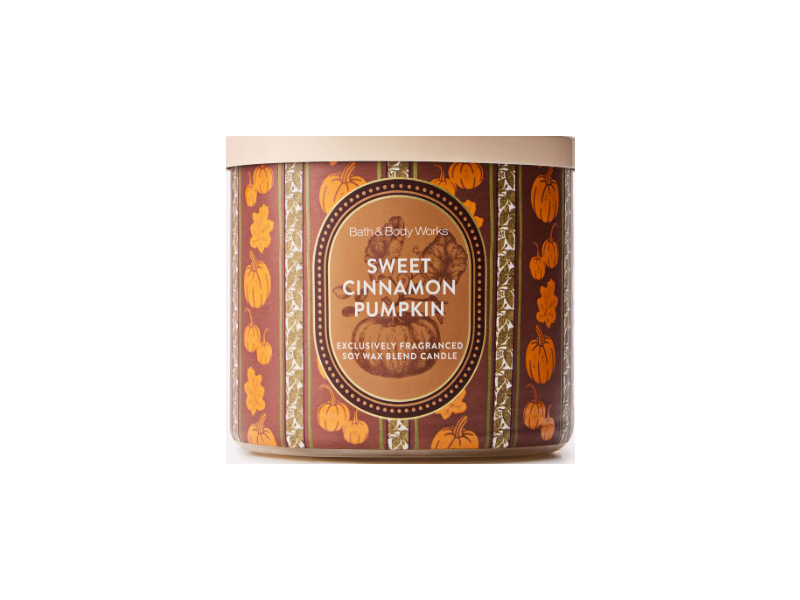 Bath & Body Works Scented Candle, Sweet Cinnamon Pumpkin, 14.5oz/411 g