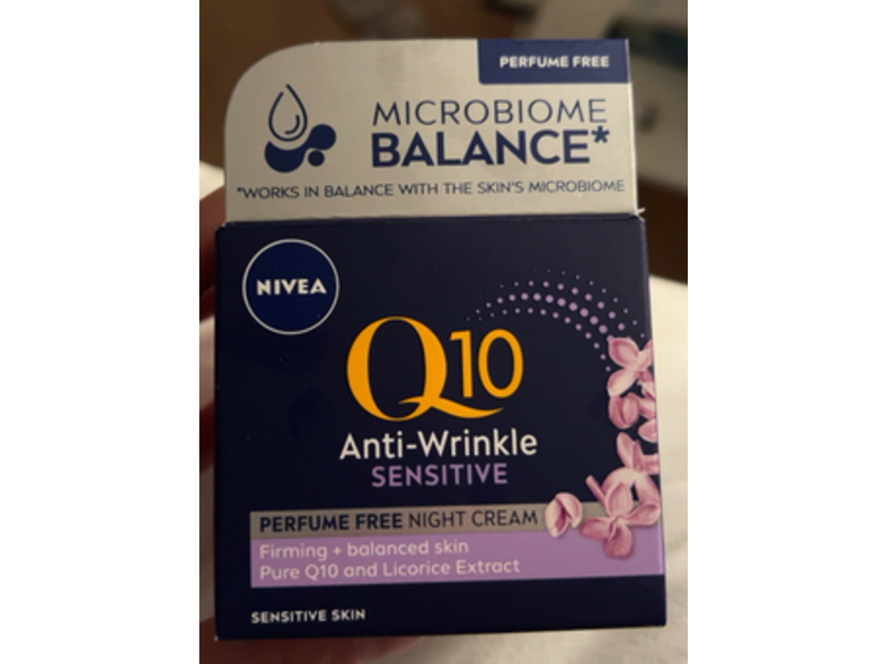 Nivea Microbiome Balance Anti-Wrinkle Night Cream, Q10, 50 mL