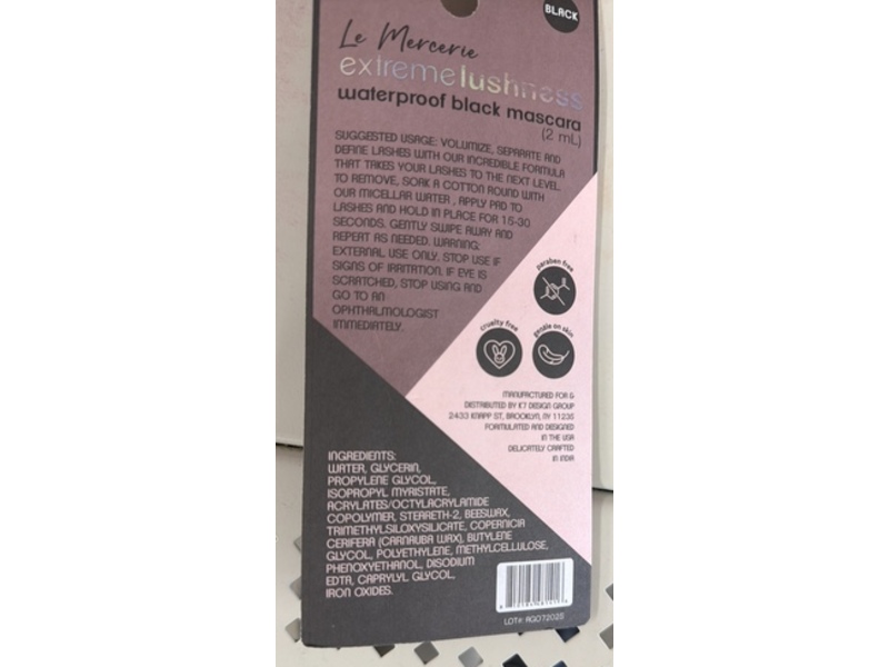 Le Mercerie Extreme Lushness Mascara, Black, 0.07 fl oz/2 mL