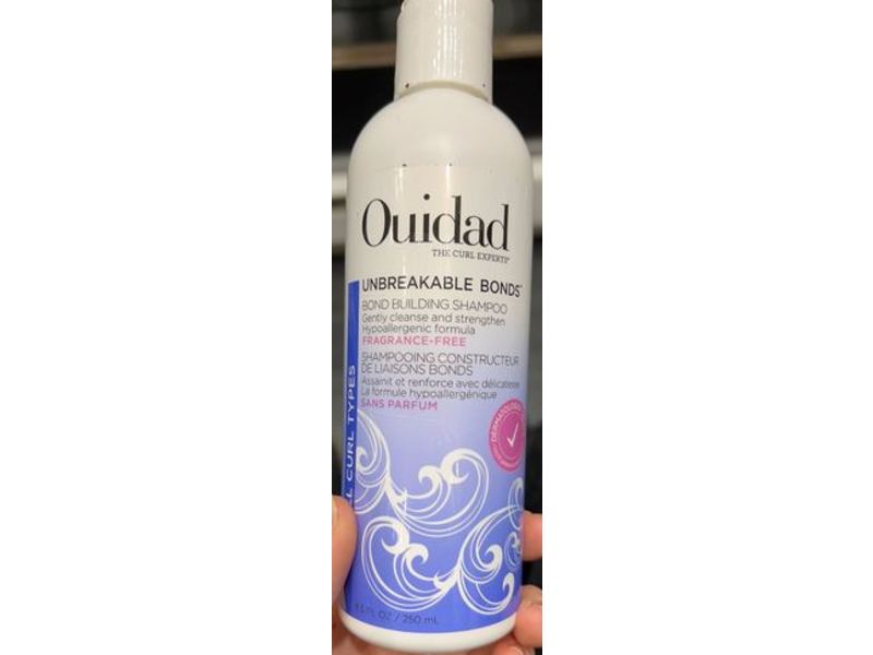 Ouidad Unbreakable Bonds Bond Building Shampoo, Fragrance-Free, 8.5 fl oz/250 mL