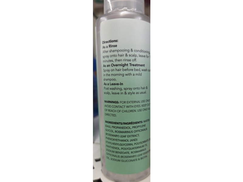 Natural Sense Rosemary Biotin Hair Thickening Mist, 3.3 fl oz/100 mL