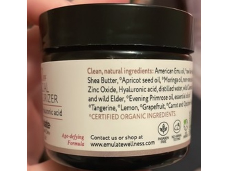Emulate Natural Care Facial Moisturizer, Emu Oil + Hyaluronic Acid, SPF 30, 2 oz