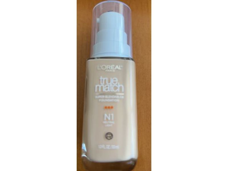 L'Oreal Paris True Match Foundation, N1 Light, 1 fl oz/30 mL