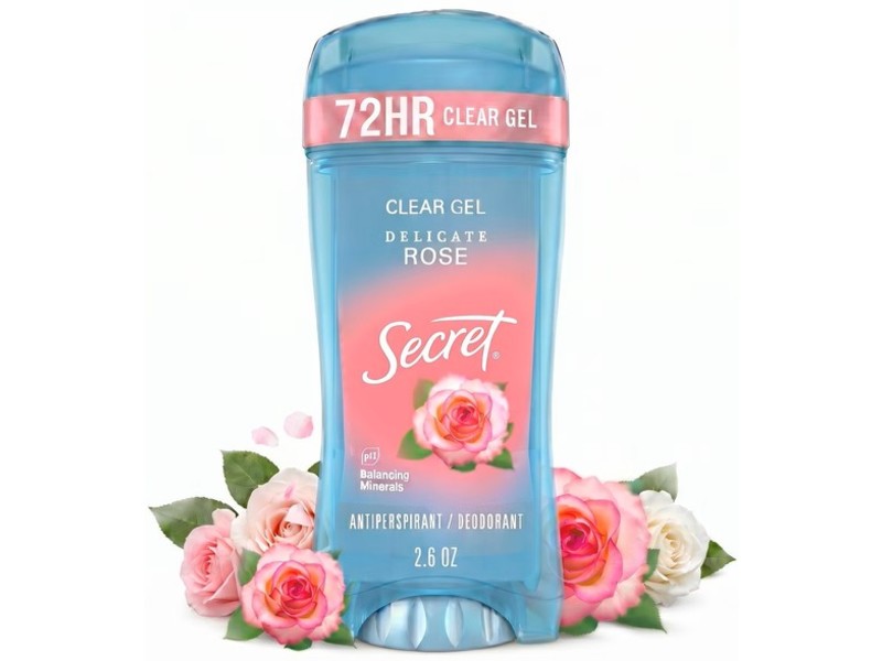 Secret Fresh Clear Gel Antiperspirant/Deodorant, Delicate Rose, 2.6oz