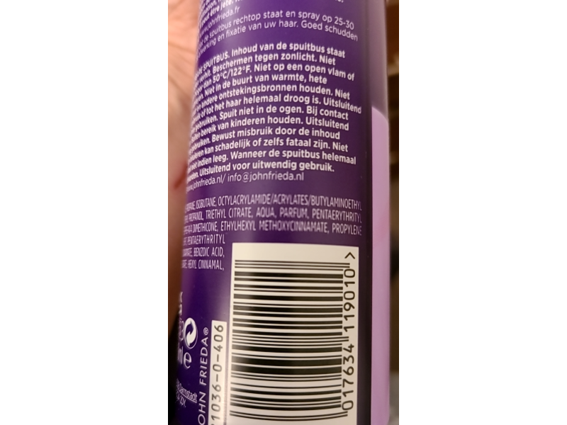 John Frieda Frizz Ease Moisture Barrier Hair Spray, Intense Hold, 250 mL