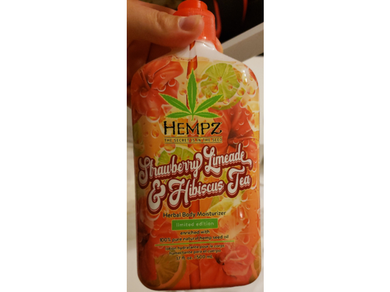Hempz Strawberry Limeade & Hibiscus Tea Herbal Body Moisturizer, 17 fl oz