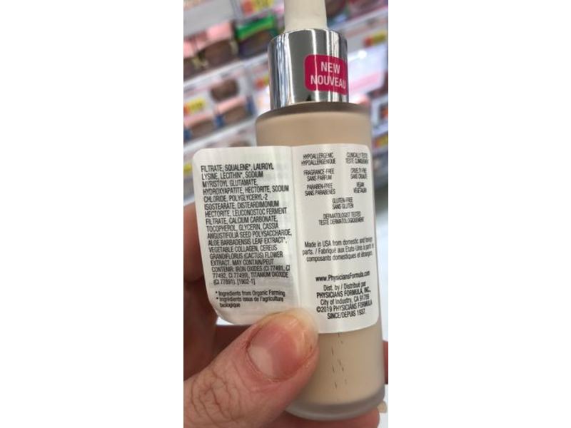 Physicians Formula Organic Wear, Silk Foundation Elixir, Fair, 1 fl oz/30 mL