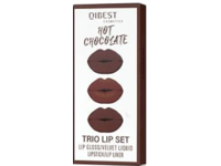 Qibest Cosmetics Lip Gloss, Lipstick & Lip Liner Set, Hot Chocolate - Image 2