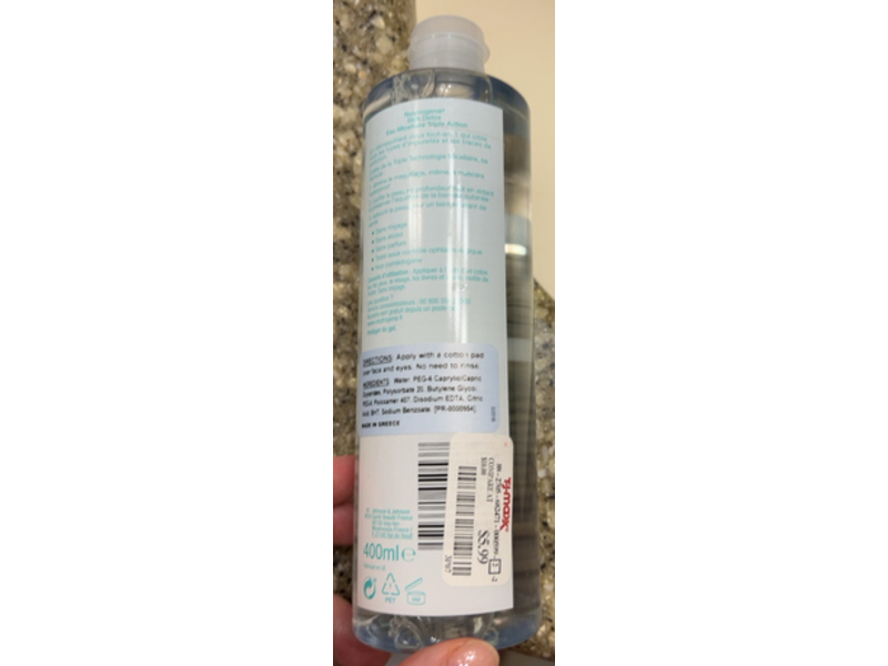 Neutrogena Skin Detox Triple Action Micellar Water, 13.52 fl oz/400 mL