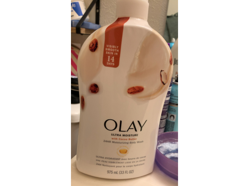 Olay Ultra Moisture Body Wash, Cocoa Butter, 33 fl oz/975 mL