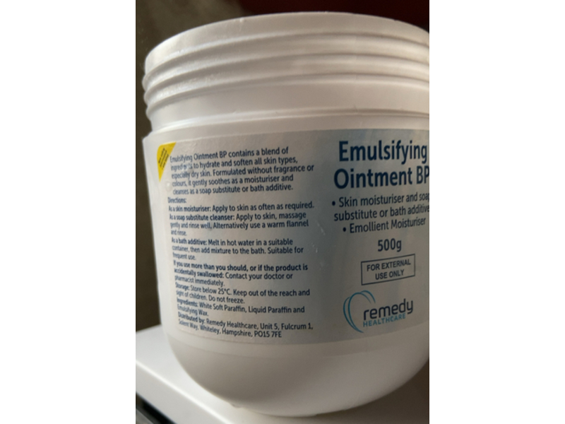 Remedy Healthcare Emulsifying Ointment BP, 500 g