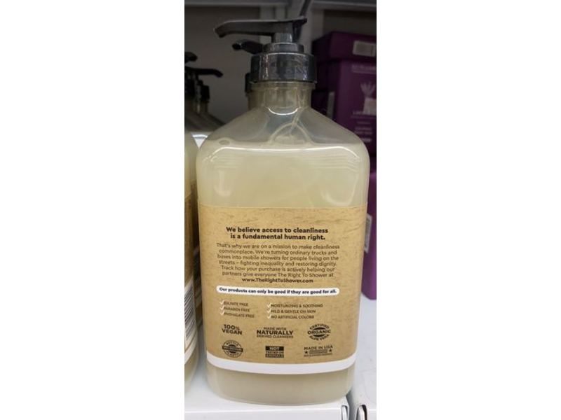 The Right to Shower Dignity Head To Toe Cleanser, Charcoal + Cotton Blossom, 16 fl oz/473 mL