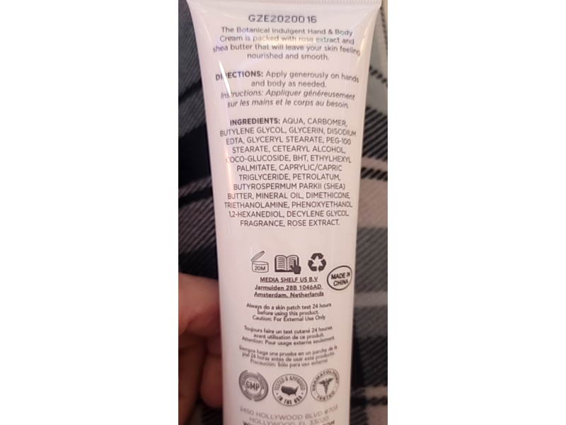 Pearl De Flore Botanical Indulgent Hand & Body Cream, 4.9 oz/140 g