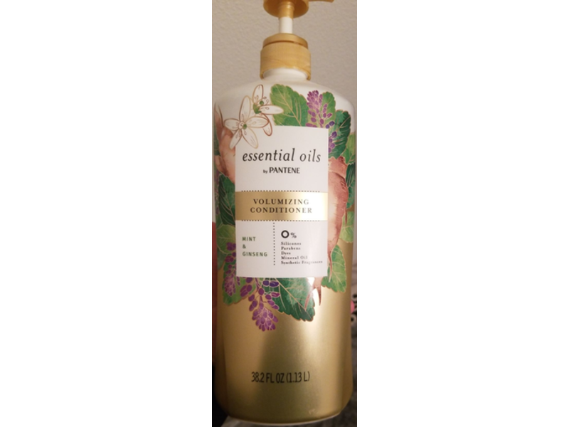 Pantene Essential Oils Volumizing Conditioner, Min & Ginseng, 38.2 fl oz/1.13 L