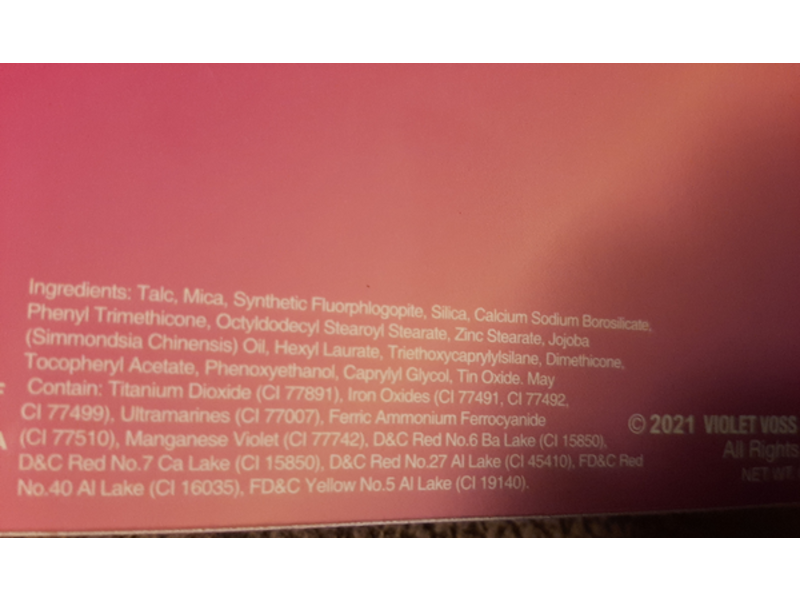 Voilet Voss Eye Shadow And Pressed Pigment Palette, Violet Sunset