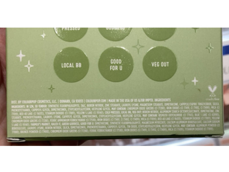 Colourpop Fresh Greens Pressed Powder Palette, 0.30 oz/7 g