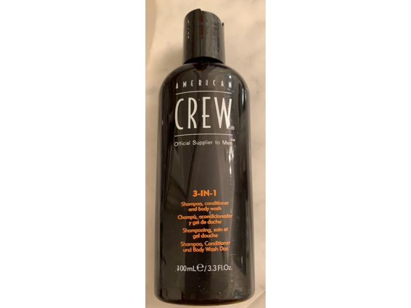 American Crew 3-In-1 Shampoo, Conditioner & Body Wash, 3.3 fl oz/100 mL
