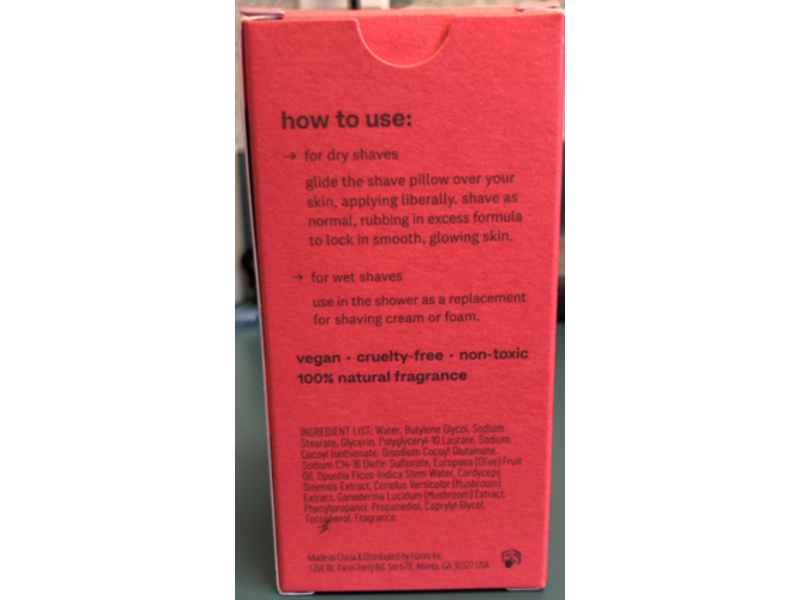 Hanni Shave Pillow Smoother Shave, 3 oz/86 g