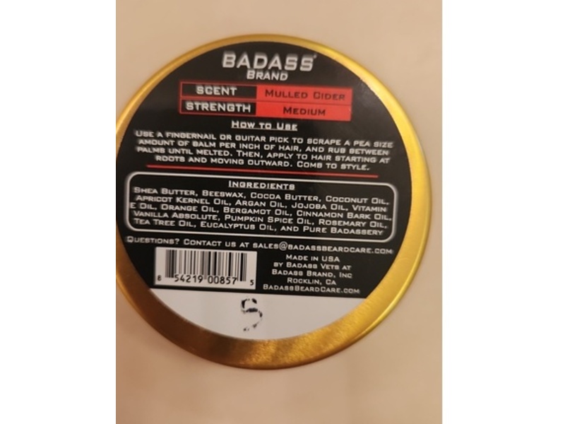 Badass Beard Care Beard Balm, The Pilgrim, 2 oz/60 mL