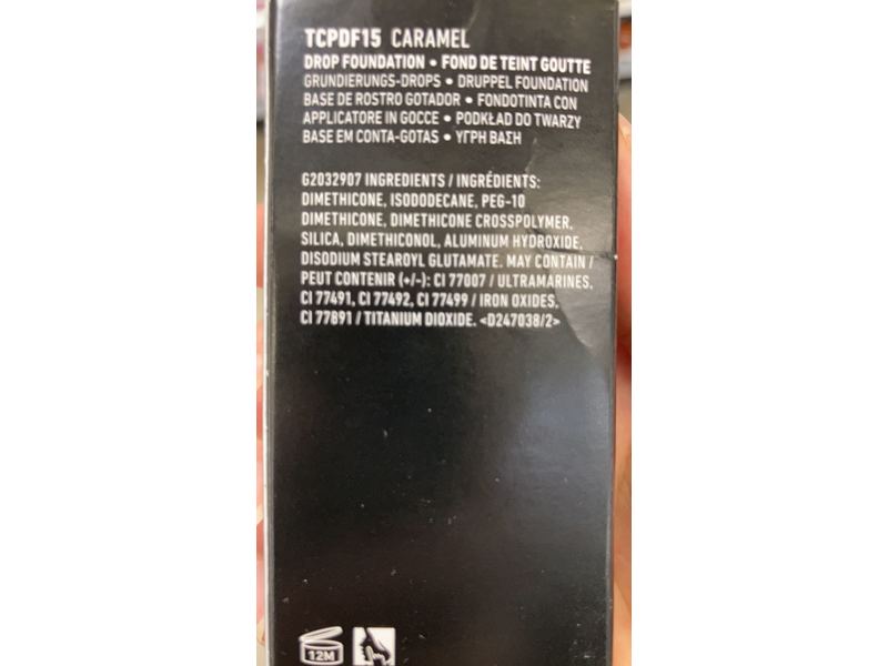 NYX Professional Makeup Total Control Pro Drop Foundation, Caramel, 0.43 oz/13 mL